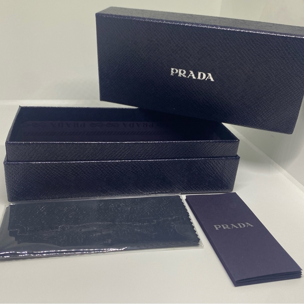 NEW Authentic PRADA  Blac HARD  AUTHENTIC Eyeglasses SUNGLASSES CASE CLOTH Italy